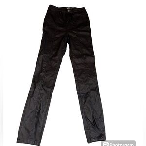 NWT Missguided faux leather split front skinny jean